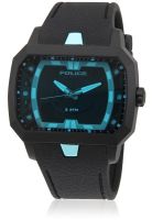 Police 13838Jpb/02 Black/Light Blue Analog Watch