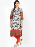 Prakhya Black Printed Kurtas