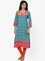 Prakhya Blue Printed Kurtas