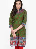 Prakhya Green Printed Kurta