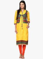 Prakhya Yellow Printed Kurtas