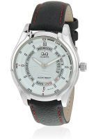 Q&Q A186J301Y Black/White Analog Watch