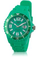 Q&Q A430J004Y Green/Green Analog Watch