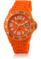 Q&Q A430J005Y Orange/Orange Analog Watch