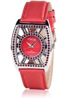 Q&Q Attractive Sparkling DB15J312Y Red/Red Analog Watch