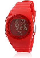 Q&Q M130J010Y Red/Red Digital Watch