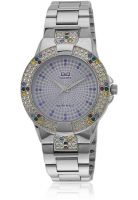 Q&Q Q769J222Y Silver/Blue Analog Watch