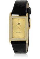 Q&Q S038-103Y Black/Golden Analog Watch