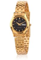 Q&Q S071-012Y Golden/Black Analog Watch