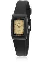 Q&Q Vp31J004Y Black/Golden Analog Watch