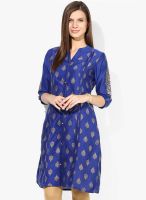 Rangmanch By Pantaloons Blue Printed Kurta