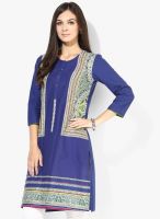 Rangmanch By Pantaloons Blue Printed Kurta