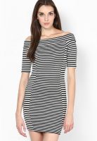 River Island Striped Bardot Bodycon Dress