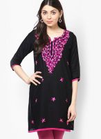 Riya Black Embroidered Kurtis