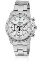 Seiko Ssb025P1 Silver/White Chronograph Watch