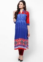 Shree Blue Embroidered Kurtis