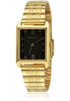 Sonata Grnda Nd7007Ym14 Gold/Black Analog Watch