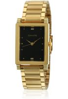 Sonata NC7058YM03A Gold/Black Analog Watch