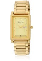 Sonata Nc7058Ym10-Sd707A Golden/Golden Analog Watch