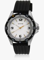 Sonata Nf7930Pp01J Black/White Analog Watch