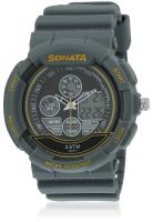 Sonata Super Fiber 7997PP01 Grey/Black Analog & Digital Watch