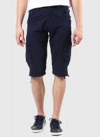 Sports 52 Wear Solid Navy Blue Shorts