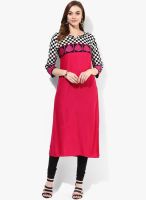 Stylet Pink embroidered Kurti