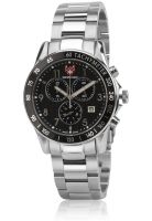Swiss Eagle Swiss Made Field Se-9025-11 Silver/Black Chronograph Watch