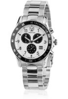 Swiss Eagle Swiss Made Field Se-9025-22 Silver/White Chronograph Watch