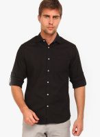 The Indian Garage Co. Solid Black Casual Shirt