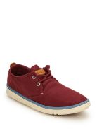 Timberland Ek Handcrafted Fabric Oxford Maroon Sneakers