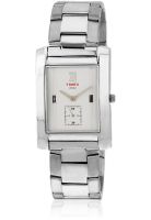 Timex Bu13 Silver/White Analog Watch