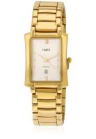 Timex Et02 Golden/White Analog Watch