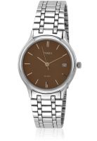 Timex P202 Silver/Brown Analog Watch