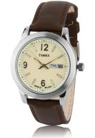 Timex T2M803 Brown/Cream Analog Watch