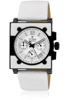 Titan Purple Nb9414Nl01 White/White Chronograph Watch