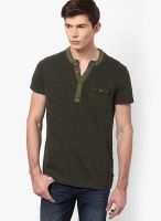 Tom Tailor Olive Henley T-Shirt