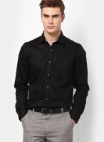 Turtle Solid Black Formal Shirt