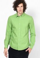 United Colors of Benetton Green Basic Oxford Casual Shirt