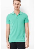 United Colors of Benetton Green Solid Polo T-Shirts