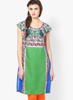 W Green Printed Kurtis