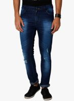 Yepme Blue Mid Rise Regular Fit Jeans