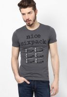 s.Oliver Grey Round Neck T-Shirt