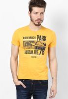 s.Oliver Yellow Round Neck T-Shirt