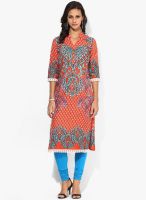 Aairah Red Printed Kurti