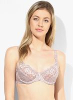 About U Mauve Embroidered Under Wired- Non Padded Bra