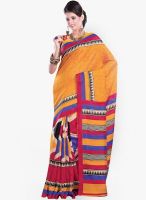 Aesha Orange Printed Saree