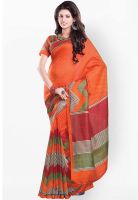 Aesha Orange Printed Saree