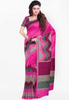 Aesha Pink Printed Saree