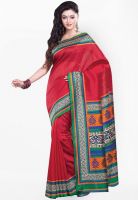 Aesha Red Printed Saree Aesha Red Printed Saree
